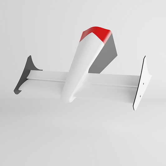 MP4/4 front wing wall art detail — painted automotive gloss finish